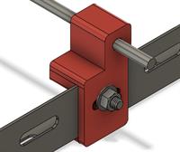 This is my design for a wing jig bracket. The brackets hold 1/4 inch piano wire rods.